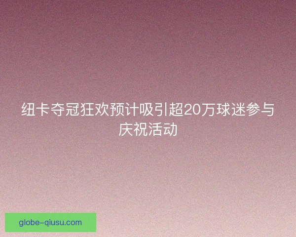 纽卡夺冠狂欢预计吸引超20万球迷参与庆祝活动